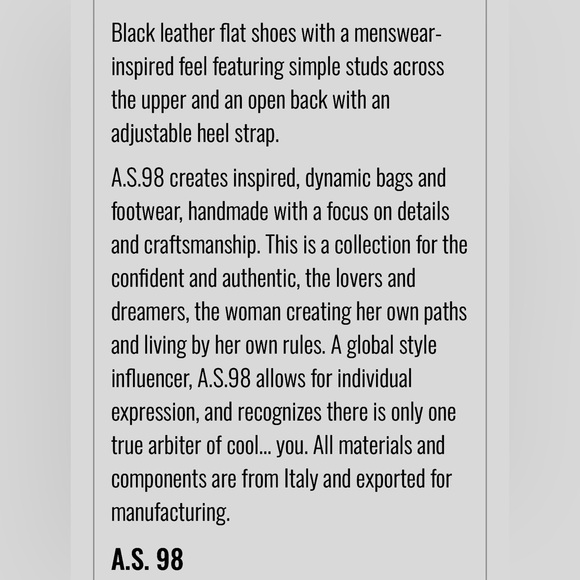 🔥A.S. 98 Galen Studded Learher Slingback Sandal 🔥 - Picture 14 of 14